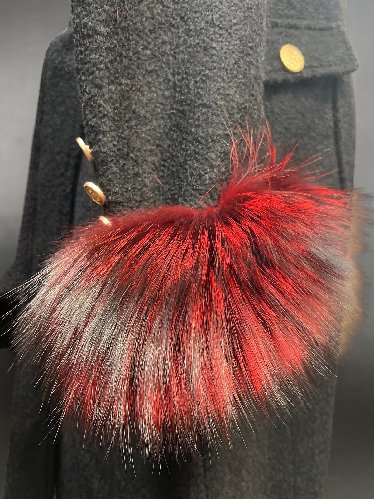 Cappotto Oltre in Lana con Pelliccia di Volpe Rossa — Taglia 50