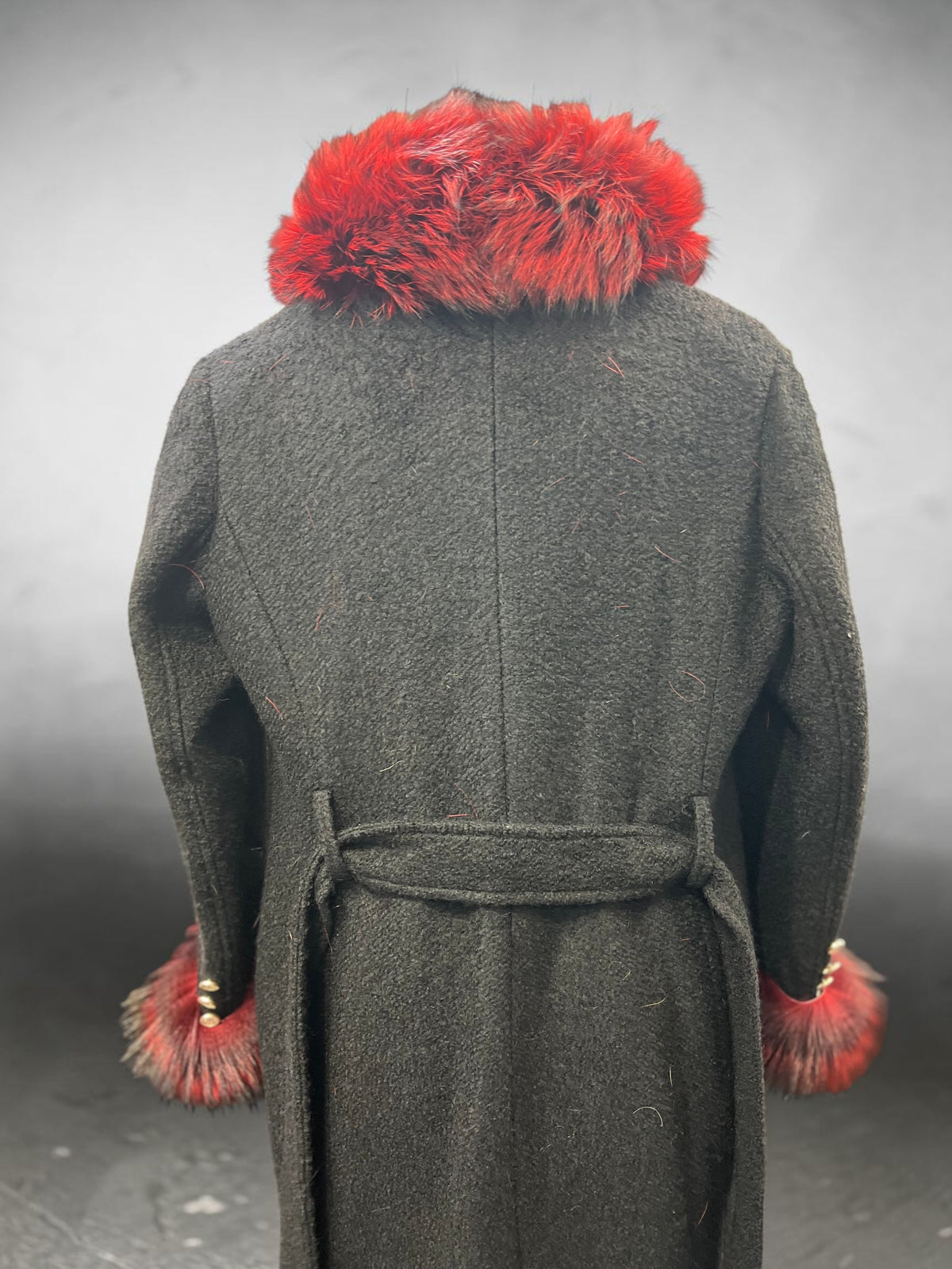 Cappotto Oltre in Lana con Pelliccia di Volpe Rossa — Taglia 50