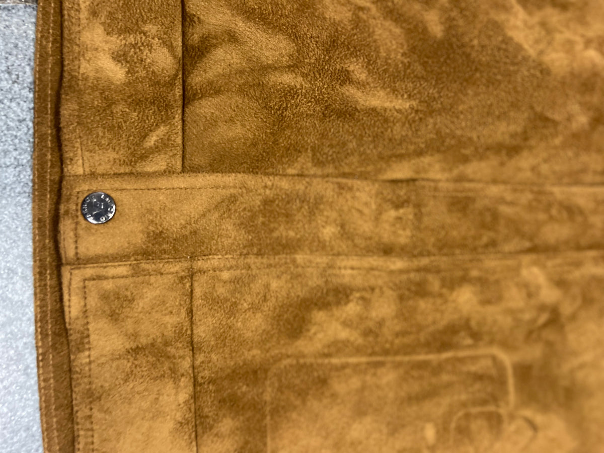 Giacca scamosciata dorato di brand emporio armenia vintage coat 1980s