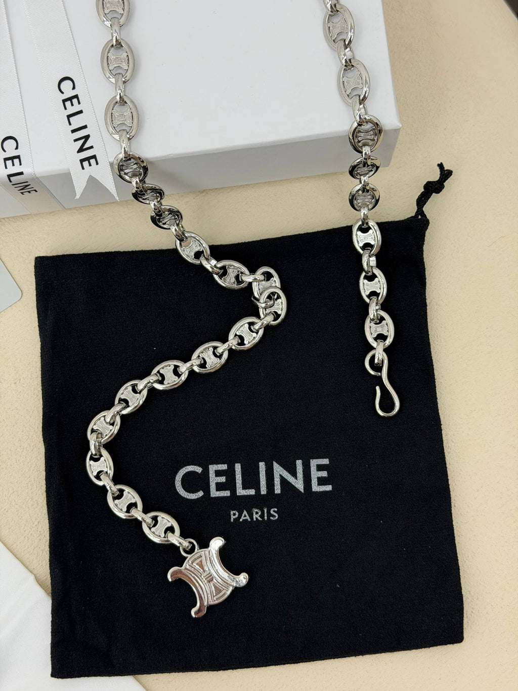 Cintura a Catena Céline Paris — Charm Triomphe Argento