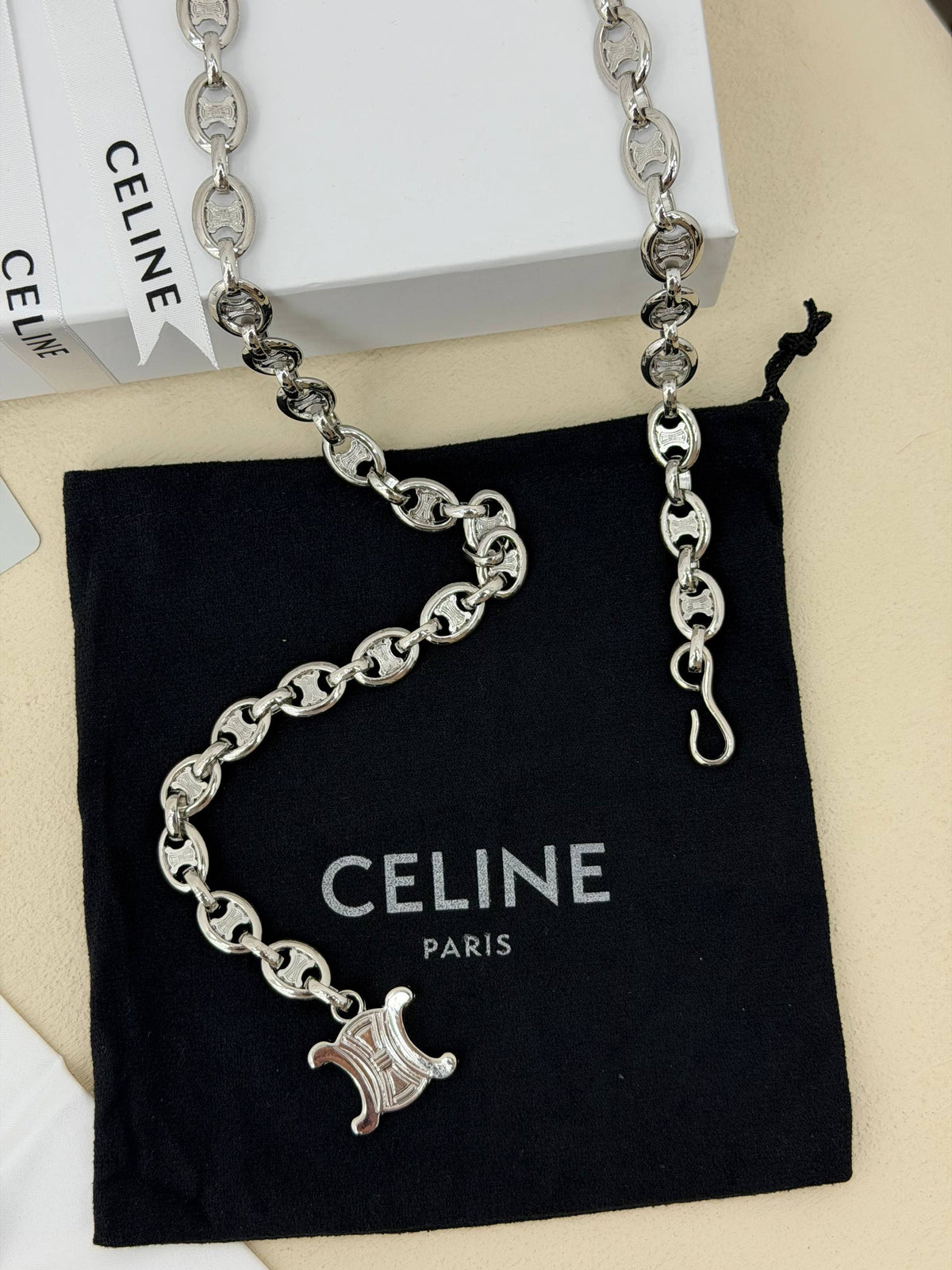 Cintura a Catena Céline Paris — Charm Triomphe Argento