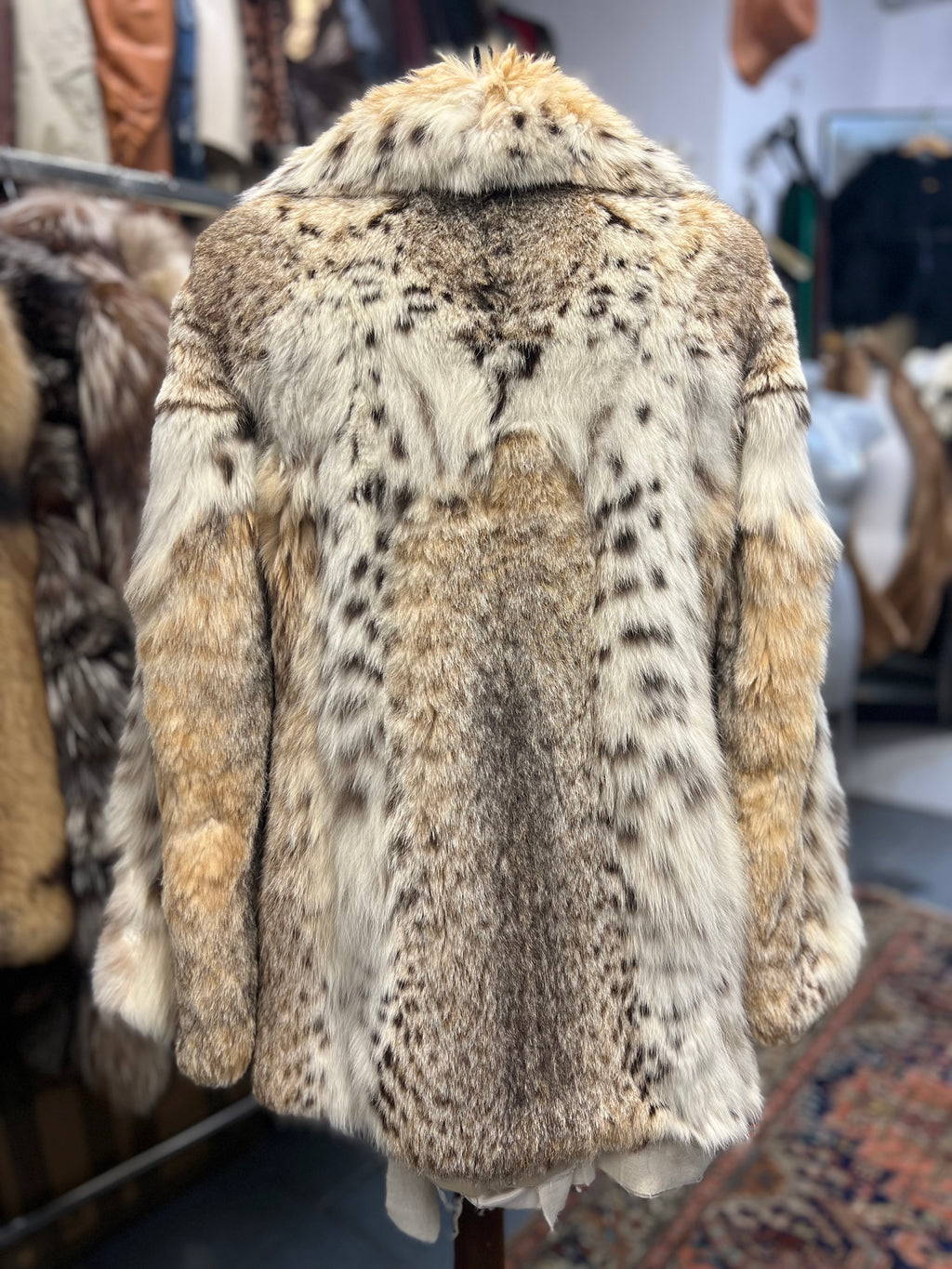 Giacca in Pelliccia di Lince Vintage - Taglia 44 - Eccellenti Condizioni