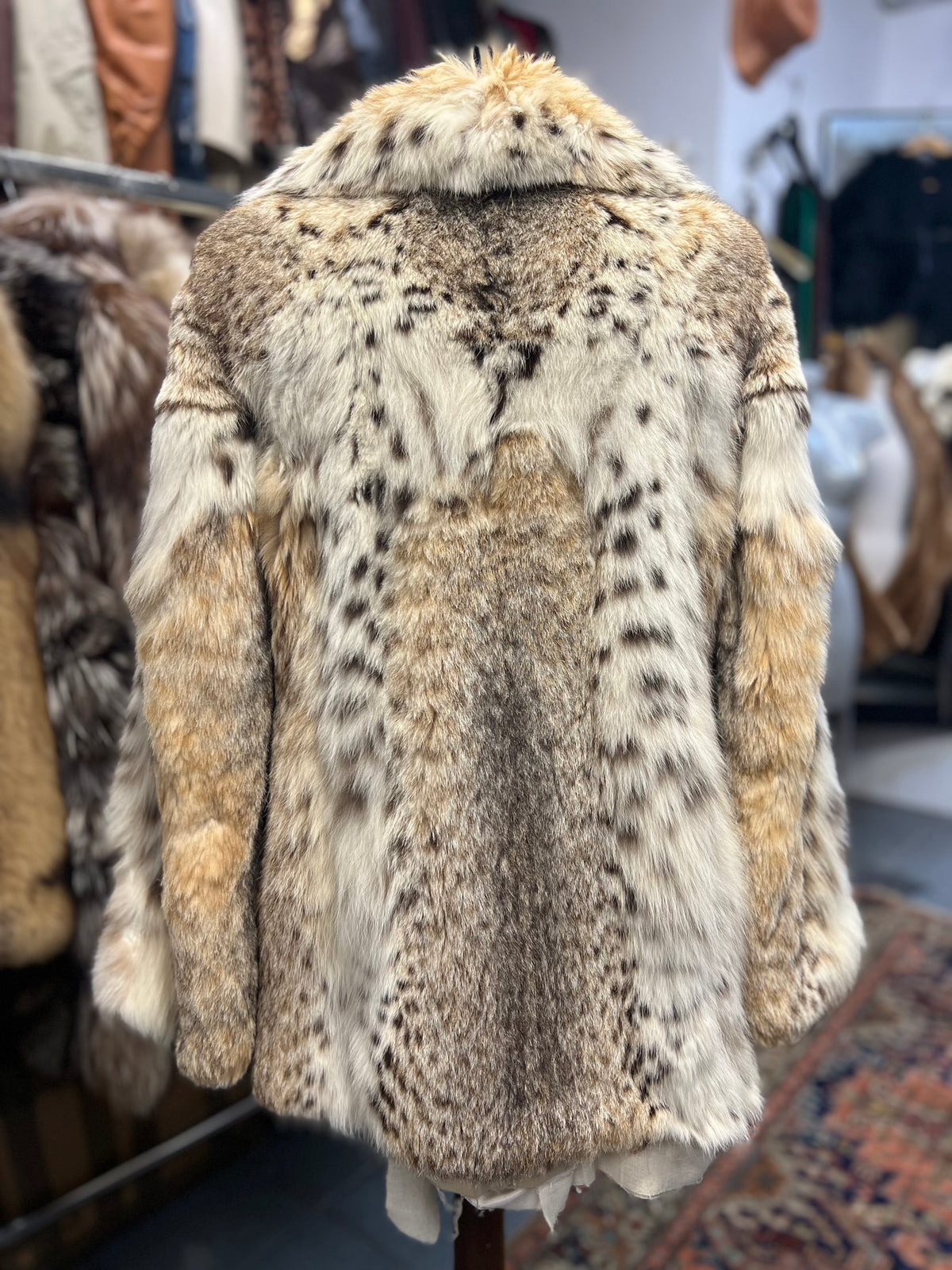 Giacca in Pelliccia di Lince Vintage - Taglia 44 - Eccellenti Condizioni