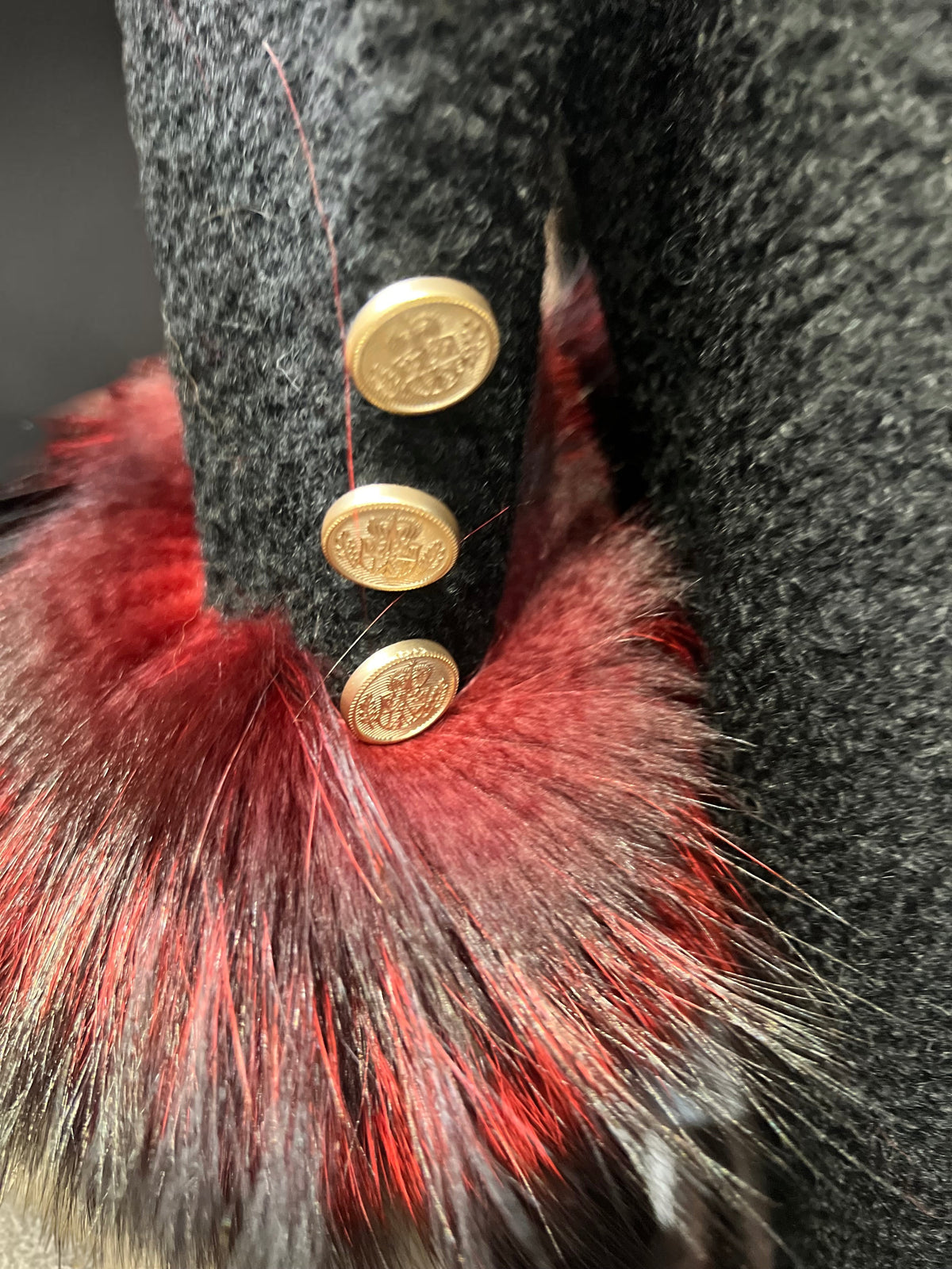 Cappotto Oltre in Lana con Pelliccia di Volpe Rossa — Taglia 50