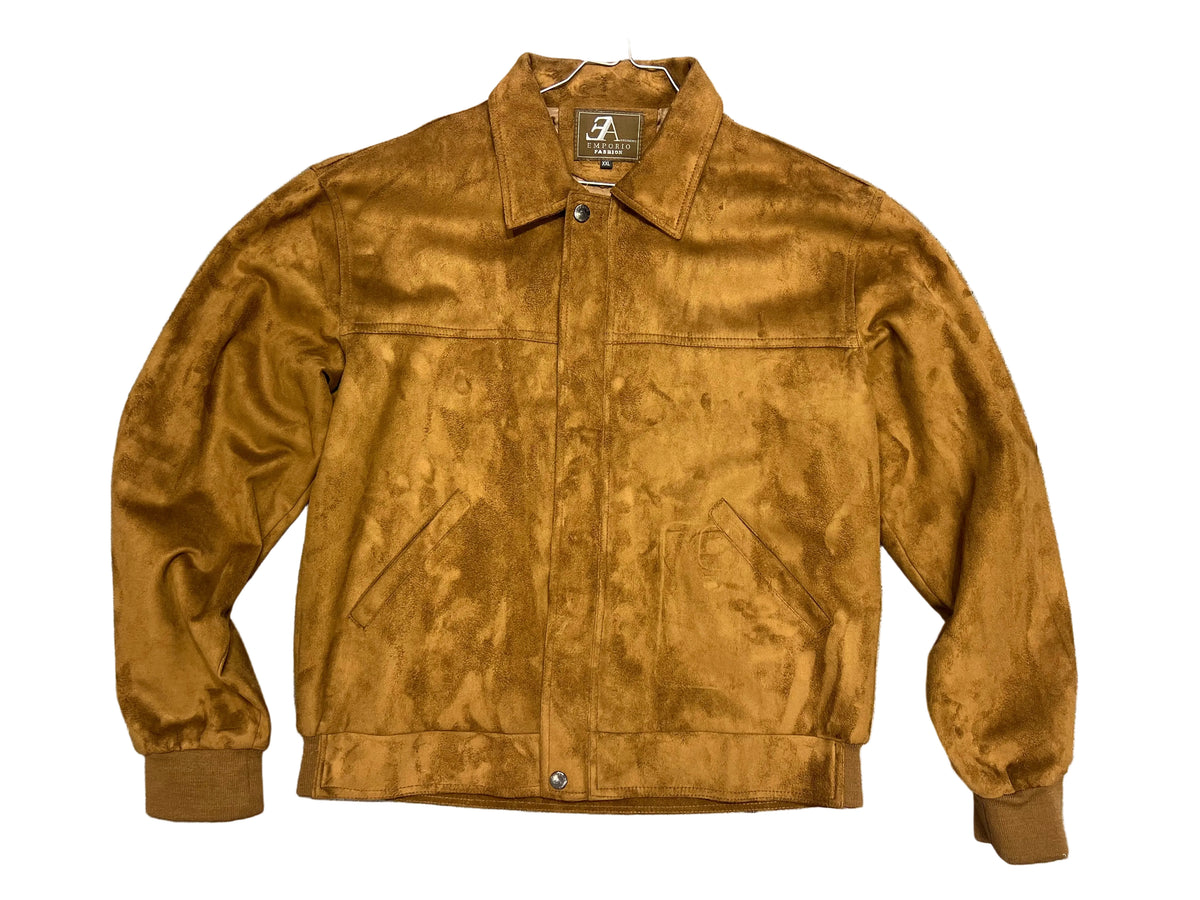 Giacca scamosciata dorato di brand emporio armenia vintage coat 1980s
