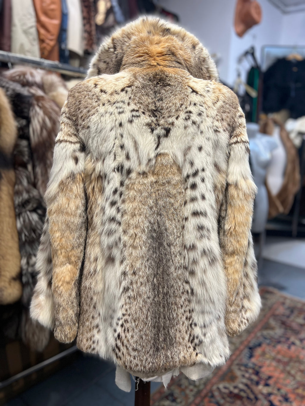 Giacca in Pelliccia di Lince Vintage - Taglia 44 - Eccellenti Condizioni