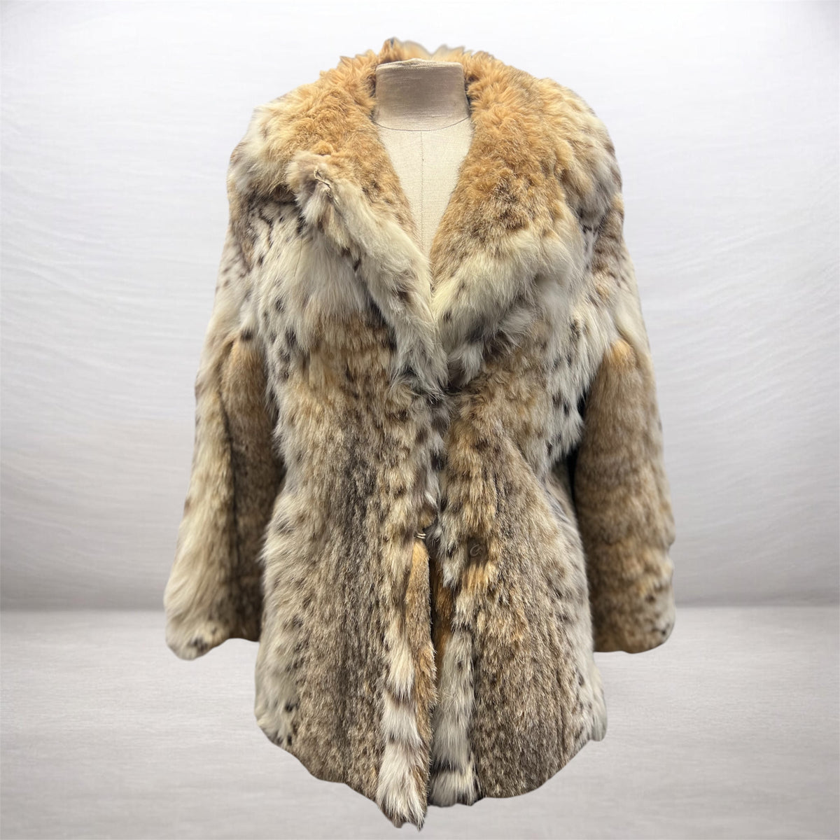 Giacca in Pelliccia di Lince Vintage - Taglia 44 - Eccellenti Condizioni