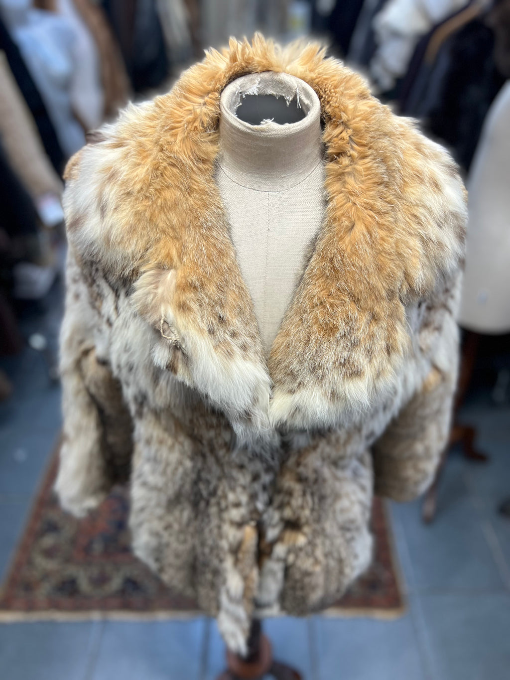 Giacca in Pelliccia di Lince Vintage - Taglia 44 - Eccellenti Condizioni