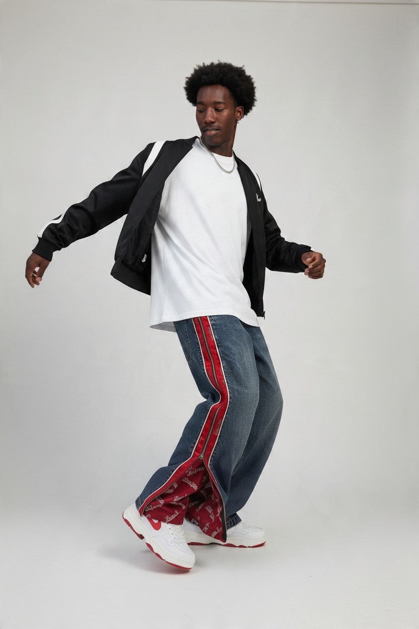 Y2K Gothic Embroidered Baggy Jeans – Unisex Streetwear