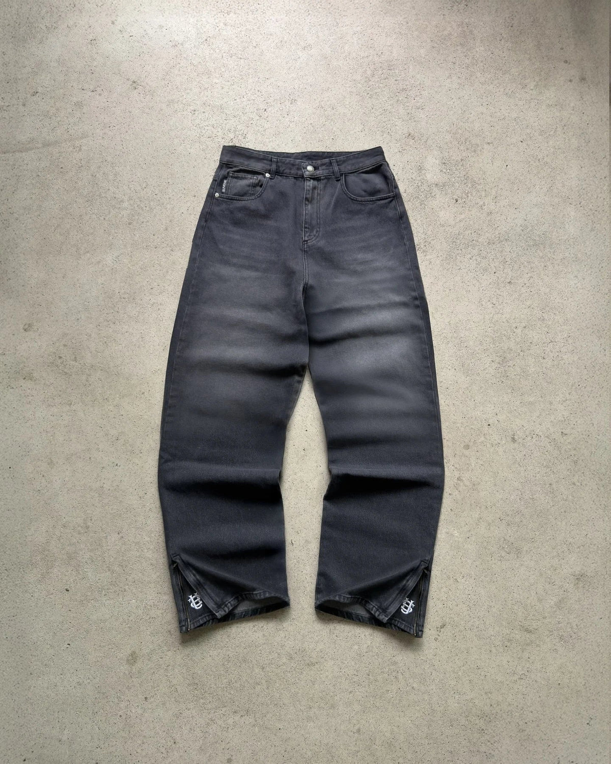 Jeans Patch Retrò A Righe Ricamate Giacca Completo Due Pezzi Y2k Tuta Uomo Harajuku hiphop Ricamati Jeans Larghi Giacca Vecchia