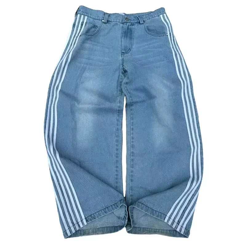 Jeans Baggy Ricamati Y2K Gothic – Streetwear unisex