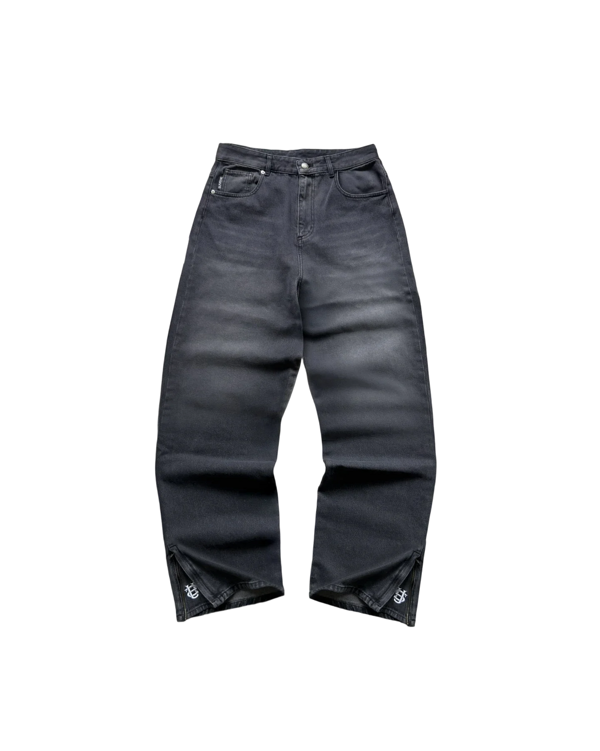 Jeans Patch Retrò A Righe Ricamate Giacca Completo Due Pezzi Y2k Tuta Uomo Harajuku hiphop Ricamati Jeans Larghi Giacca Vecchia